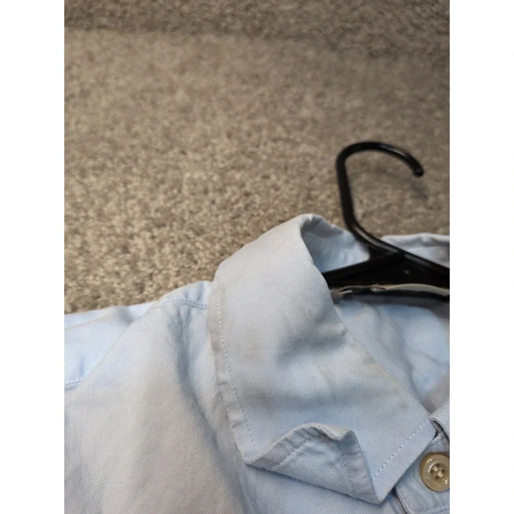 Gucci Uniform Mens Light Blue Oxford Button Down Shirt Size 15.75 40 Long Sleeve